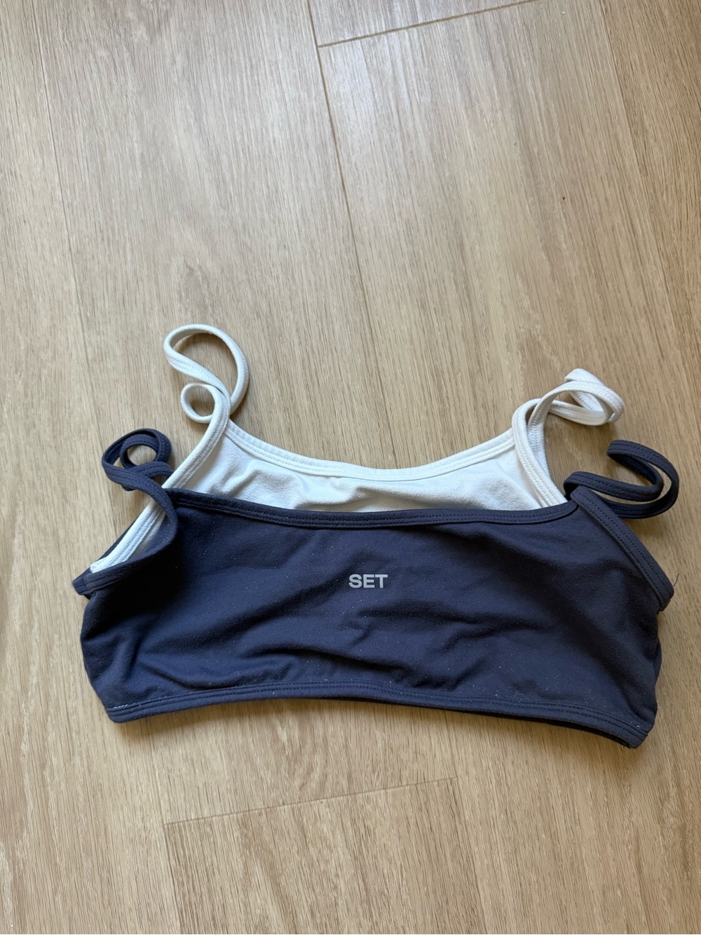 SET Active Reversible Black and White Sports Bra